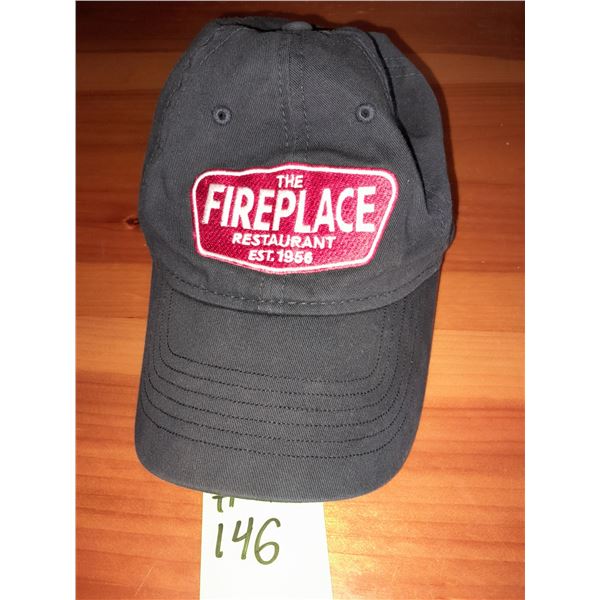 The Fireplace Restaurant - Blue Baseball Cap With Embroidered Patch On Front.