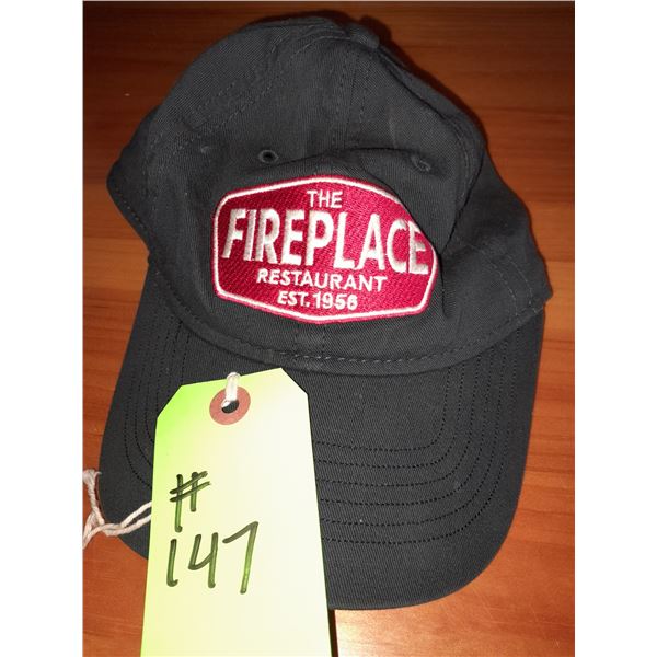 The Fireplace Restaurant - Blue Baseball Cap With Embroidered Patch On Front.