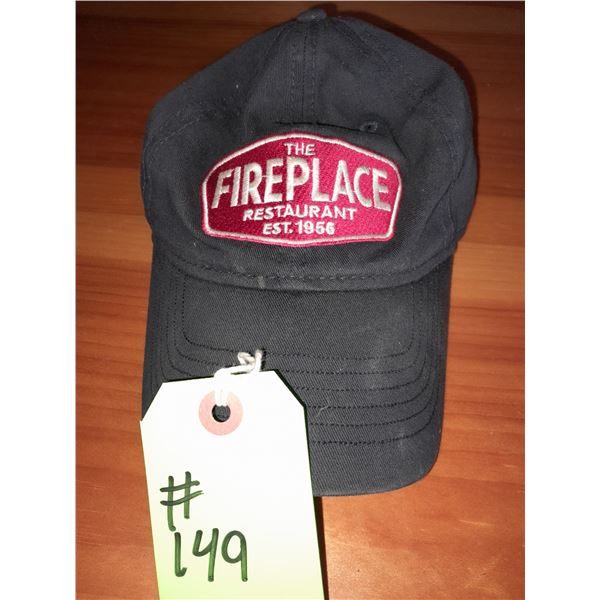 The Fireplace Restaurant - Blue Baseball Cap With Embroidered Patch On Front.