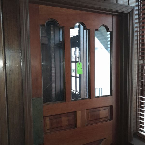 Original The Fireplace Restaurant - Interior Wooden Entrance Door W/ 3 Windows