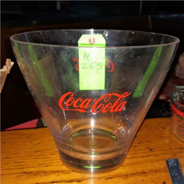 Original The Fireplace Restaurant - Clear Coca Cola Plastic Bucket