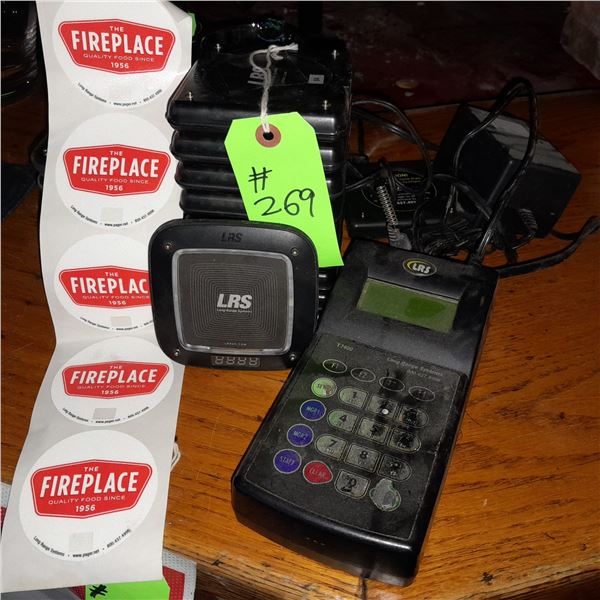 The Fireplace Restaurant - Table Buzzer Set. Unpersonalized & Untested W/ Sticker Sheet