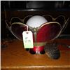 Image 1 : Original The Fireplace Restaurant - Red Hanging Chandelier From The Front Order Countertop