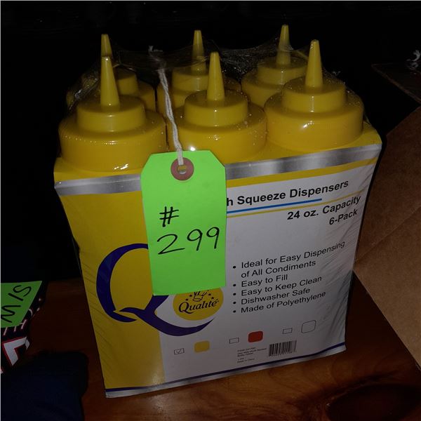 The Fireplace Restaurant - 6 Pack 24 Oz. Squeeze Dispensers