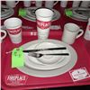 Image 1 : Original The Fireplace Restaurant - Place Seating W/ Tray, 2 Cups, 4 China Pieces, 2 Flatware, 1 Mag