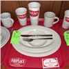 Image 1 : Original The Fireplace Restaurant - Place Seating W/ Tray, 2 Cups, 4 China Pieces, 2 Flatware, 1 Mag