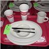 Image 1 : Original The Fireplace Restaurant - Place Seating W/ Tray, 2 Cups, 4 China Pieces, 2 Flatware, 1 Mag