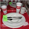 Image 1 : Original The Fireplace Restaurant - Place Seating W/ Tray, 2 Cups, 4 China Pieces, 2 Flatware, 1 Mag
