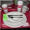 Image 1 : Original The Fireplace Restaurant - Place Seating W/ Tray, 2 Cups, 4 China Pieces, 2 Flatware, 1 Mag