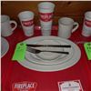 Image 1 : Original The Fireplace Restaurant - Place Seating W/ Tray, 2 Cups, 4 China Pieces, 2 Flatware, 1 Mag