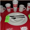 Image 1 : Original The Fireplace Restaurant - Place Seating W/ Tray, 2 Cups, 4 China Pieces, 2 Flatware, 1 Mag