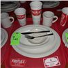 Image 1 : Original The Fireplace Restaurant - Place Seating W/ Tray, 2 Cups, 4 China Pieces, 2 Flatware, 1 Mag