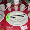 Image 1 : Original The Fireplace Restaurant - Place Seating W/ Tray, 2 Cups, 4 China Pieces, 2 Flatware, 1 Mag
