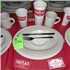 Image 1 : Original The Fireplace Restaurant - Place Seating W/ Tray, 2 Cups, 4 China Pieces, 2 Flatware, 1 Mag