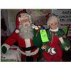 Image 1 : The Fireplace Restaurant - Animated Santa & Mrs.Claus Doll Figures