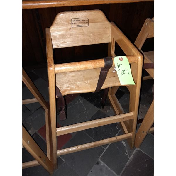 The Fireplace Restaurant - Children's Wooden High Chair