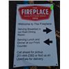 Image 1 : Original The Fireplace Restaurant - Vinyl Banner Welcome Sign