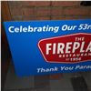Image 2 : Original The Fireplace Restaurant - Large Celebrating Our 53rd Anniversary Sign