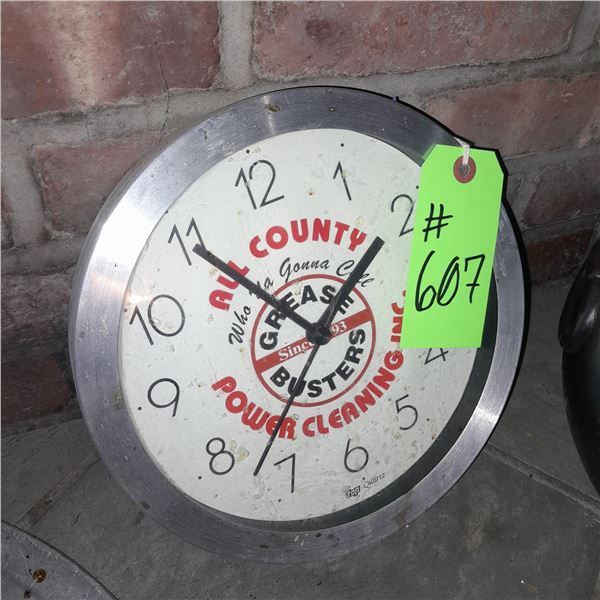 The Fireplace Restaurant - Grease Busters Advertising Clock