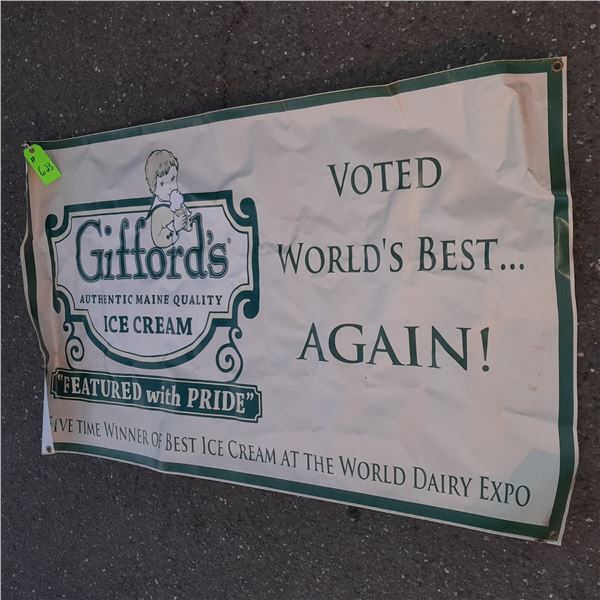 The Fireplace Restaurant - Gifford's Ice Cream Vinyl Banner