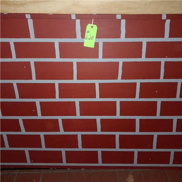 The Fireplace Restaurant - HUGE Hand Painted Brick Wooden Plywood Panels From Their Parade Float