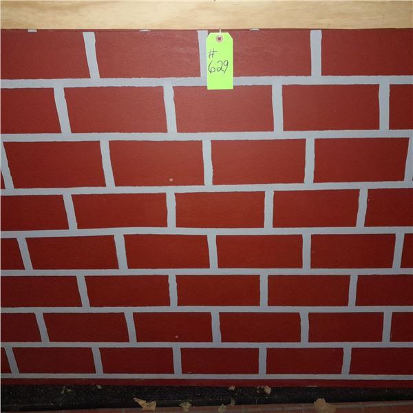 The Fireplace Restaurant - HUGE Hand Painted Brick Wooden Plywood Panels From Their Parade Float