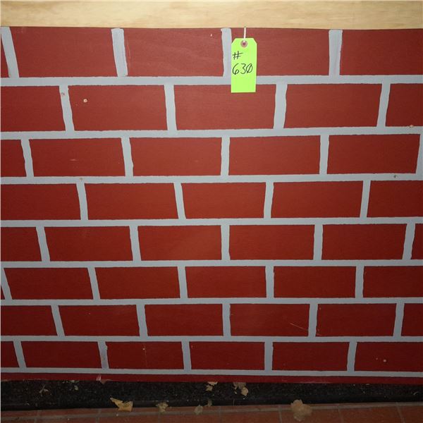 The Fireplace Restaurant - HUGE Hand Painted Brick Wooden Plywood Panels From Their Parade Float