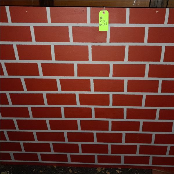 The Fireplace Restaurant - HUGE Hand Painted Brick Wooden Plywood Panels From Their Parade Float