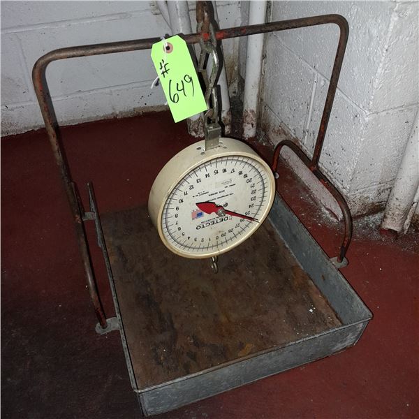 The Fireplace Restaurant - Tin Hanging Scale