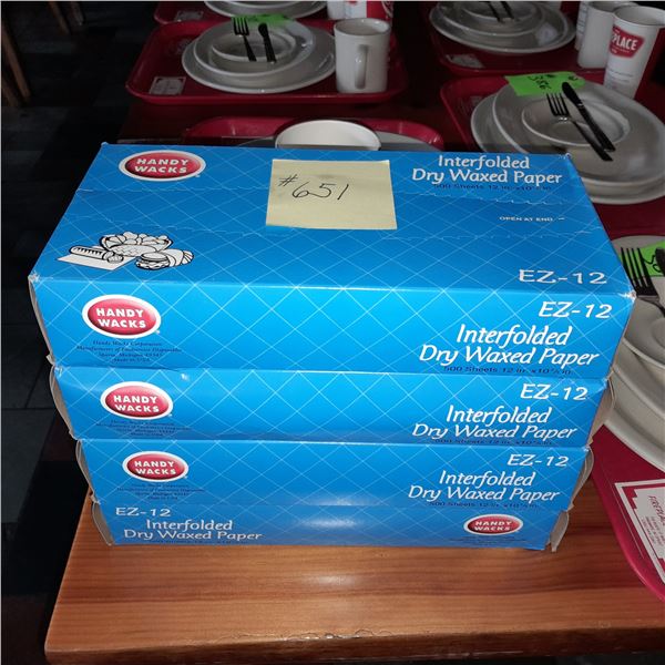 The Fireplace Restaurant - Lot Of 4 Interfolded Dry Waxed Paper