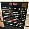 Image 1 : Original The Fireplace Restaurant - 1980s Era Menu Board Sign W/ Sliding Food & Price Inserts (Side 