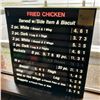 Image 1 : Original The Fireplace Restaurant - 1980s Era Menu Board Sign W/ Sliding Food & Price Inserts (Fried