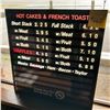 Image 1 : Original The Fireplace Restaurant - 1980s Era Menu Board Sign W/ Sliding Food & Price Inserts (Hot C