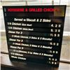 Image 1 : Original The Fireplace Restaurant - 1980s Era Menu Board Sign W/ Sliding Food & Price Inserts (Rotis