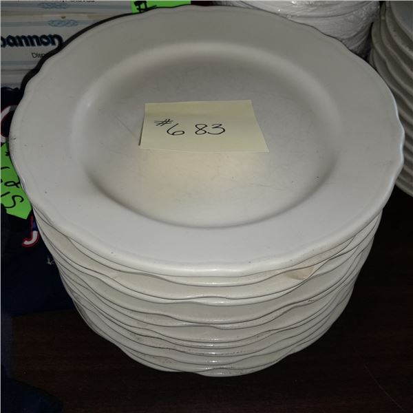 The Fireplace Restaurant - Stack Of Dinner Plates (Some Are Chipped)
