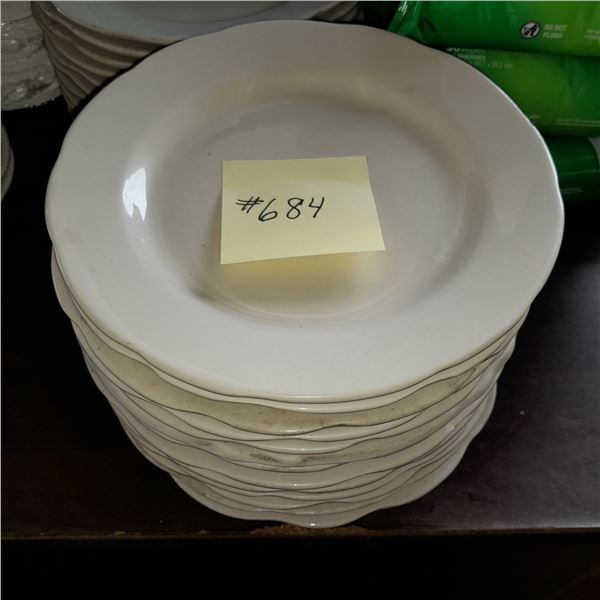 The Fireplace Restaurant - Stack Of Dinner Plates (Some Are Chipped)