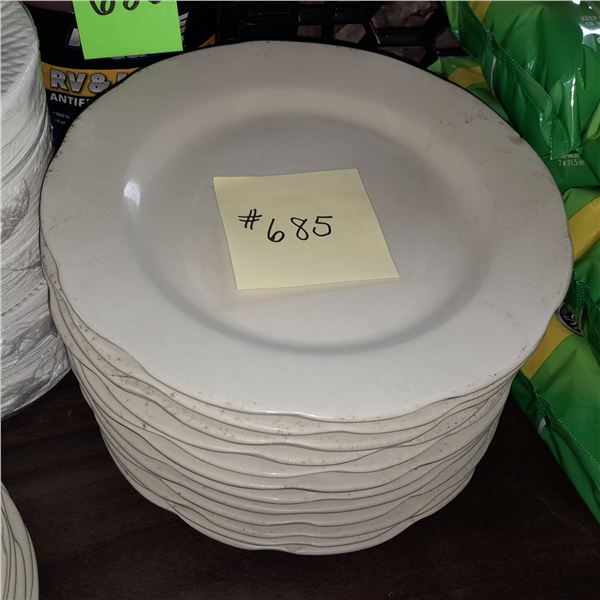 The Fireplace Restaurant - Stack Of Dinner Plates (Some Are Chipped)