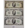 Image 1 : LOT OF 3 - 1934 US $10 BANKNOTES - DARK GREEN