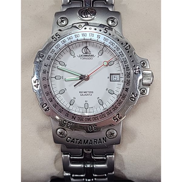 CATAMARAN TORNADO SWISS STAILNESS STEEL MENS WRISTWATCH