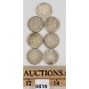 Image 1 : LOT OF 7 - CDN SILVER 50 CENT COINS 