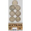 Image 2 : LOT OF 7 - CDN SILVER 50 CENT COINS 