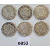 Image 2 : LOT OF 6 - CDN 50 CENT COINS - INCL 1946, '50, '57 & '63