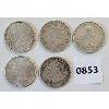 Image 2 : LOT OF 5 - CDN 50 CENT COINS - INCL 1952, '63 & '64 ETC