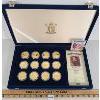 Image 1 : ROYAL MINT - THE PIEDFORT COLLECTION - NICKEL PLATED FINE GOLD $2 COINS SET