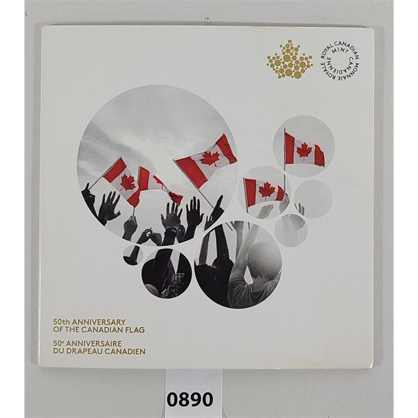 RCM 50TH ANNIVERSARY OF THE CANADIAN FLAG - 25 CENT COINS SET