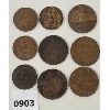 Image 2 : LOT OF 9 - U.K. PENNIES & HALF PENNIES - INCL 1902, 1909 & 1920 ETC