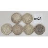 Image 1 : LOT OF 6 - CDN 50 CENT COINS - INCL 1943, 1960 & 1961 ETC