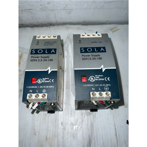 Lot of (2) Sola Power Supplies