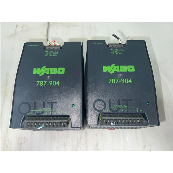 Lot of (2) WAGO #787-904 / #LWN 1601-6C1 Power Supplies