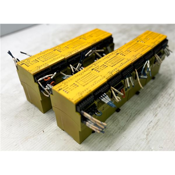 Lot of (7) Pilz #777609 / PNOZ X9P 24VDC 7 N/O 2 N/C 2 SO Modules